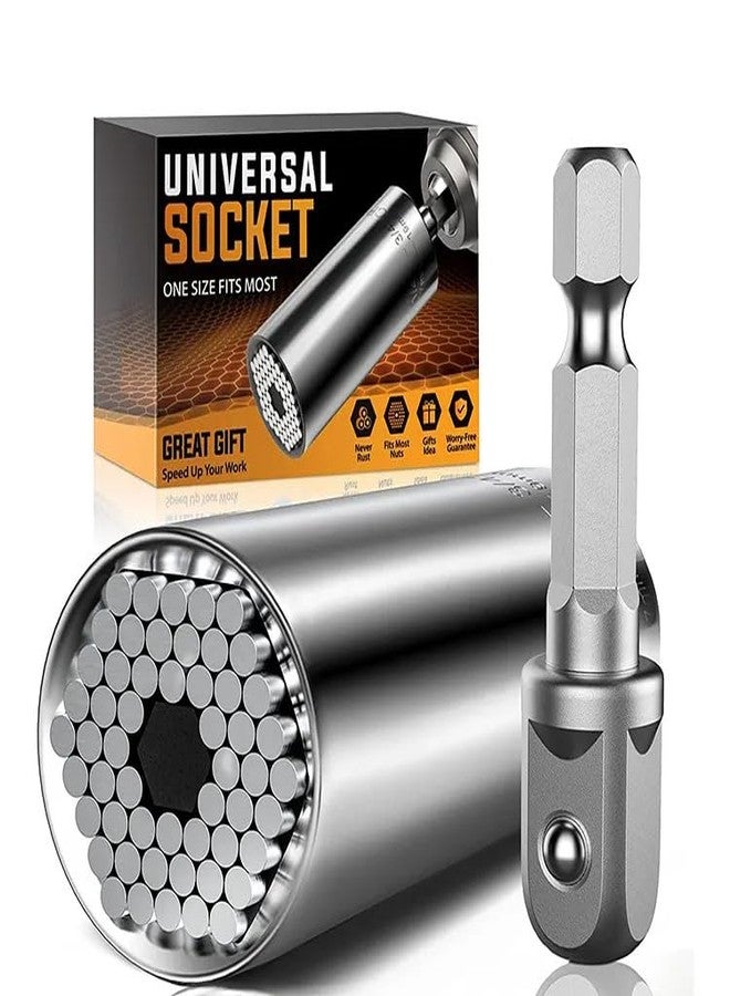 CLOUDTAB Universal Socket Wrench Tool Multi-Function Self-Adjusting Grip 7mm-19mm Power Drill Adapter for Any Bolt, Nut, Hex, Flat, Square Multi-Size in One for Drill, Repair, Joint, Screw Improvement - Image 1